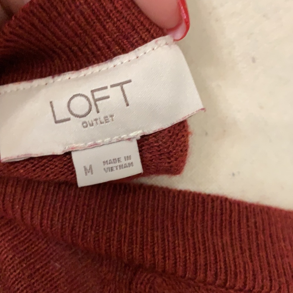 Loft solid red sweater - Picture 14 of 17